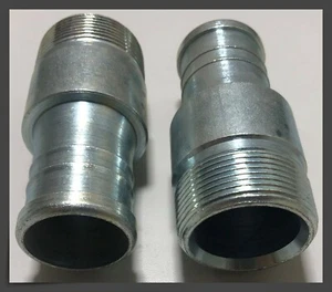 Lote de 2 pezones de manguera de acero enchapados en NPT E046 Band It 1-1/2 - Imagen 1 de 7