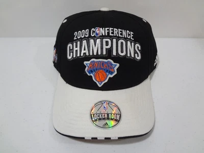 2009 Conference Champs NBA New York Knicks Stretch Fit M/L Hat Adidas NEW NWOT - Image 1 of 4