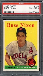 BB - 1958 - Topps - #133 - Russ Nixon - PSA 8 - NM-MT - Bild 1 von 2