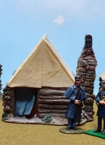 Britain's 54mm American civil war winter hut #1  2014 PRE oop - Picture 1 of 5