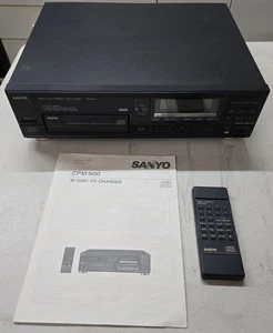 Reproductor de CD compacto de 10 discos Sanyo CPM-900 de colección CPM 900 probado con control remoto - Imagen 1 de 15