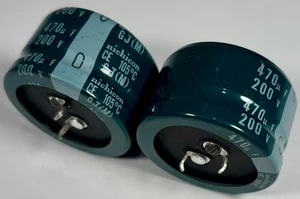 Condensador electrolítico a presión 470uF 200V 105°C 35x22 mm Nichicon Quan 2 - Imagen 1 de 4