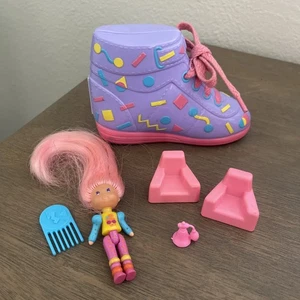 Vintage 1987 Mattel Wee Wild Things High Top Schuh Schönheitssalon Lila Styla - Bild 1 von 7