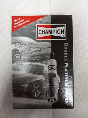 New Set of 6 CHAMPION Double Platinum Power Premium Spark Plug 7031 RN14PMP5 - Image 1 of 4