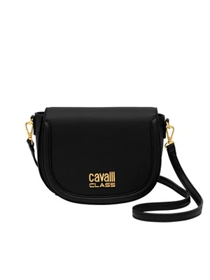 Cavalli Class TORINO Black Medium Crocco Saddle Crossbody bag - Image 1 of 4