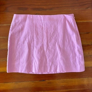 NWT Pink Linen Cotton Blend Mini Skirt Gap Preppy Minimalist SIZE 10 - Picture 1 of 3