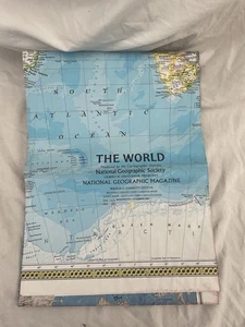 Vintage National Geographic Karte The World & World Ocean Floor Dezember 1981 - Bild 1 von 6