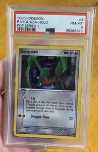 2006 Pokemon Pop Series 1 #3 Rayquaza Holo PSA 8 NM MINT POP 184 - Picture 1 of 2