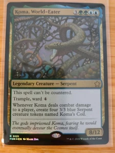 MTG Koma, World-Eater (FOIL) 0121 Foundations M/NM Free UK P&P - Bild 1 von 2