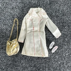 Vintage 1972 Barbie MOD Outfit #3352 White 'N With It Bag Coat Shoes Japan - Picture 1 of 7