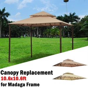 10.6x10.6' Gazebo Top Replacement for 2 Tier Summer Veranda Frame Canopy Garden - Picture 1 of 16