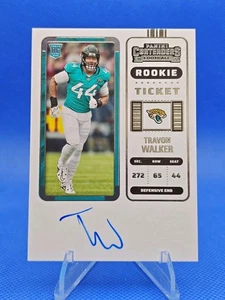 🔵 2022 Panini Contenders TRAVON WALKER Rookie Ticket Auto RC #135 Jaguars - Bild 1 von 2