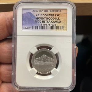 2010 S Silver Mount Hood National Park Quarter NGC PF 70 Ultra Cameo - Picture 1 of 4