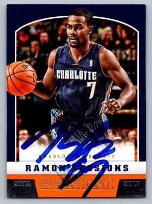 RAMON SESSIONS SIGNED IP 2012-13 PANINI BASKETBALL #40 CHARLOTTE HORNETS AUTO - Image 1 of 2