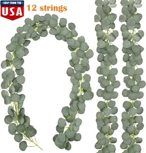 12× Artificial Eucalyptus Leaves Greenery Garland Wedding Party Table Decor USA - Picture 1 of 14