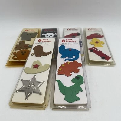Álbum de recortes manualidades nuevo en caja Brad Buddies lote de 6 vaquero bombero Dino zoológico tren avión  Foto 1 de 4