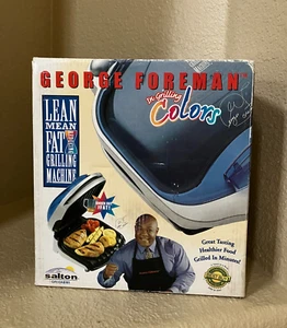 George Foreman Lean Mean Reductor de Grasa Máquina de Parrilla Colores Azul NUEVO - Imagen 1 de 7