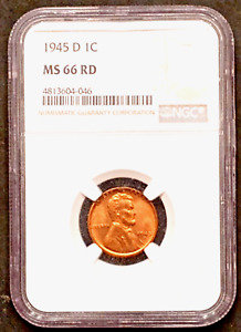 1945-D Lincoln Cent  NGC MS66RD