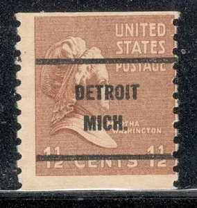 Sc # 840 ~ 1 1/2 cent Martha Washington Issue, Precancel, DETROIT MICH. - Picture 1 of 1