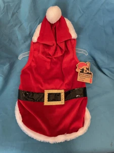 24) Pup Crew LARGE Puppy dog Santa Jacket coat with hoodie NEW Soft & Comfort - Picture 1 of 6