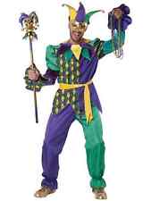 Deluxe Mardi Gras Jester Clown Carnival Moomba Festival Adult Mens Costume