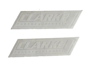 cLARKE RACING VINTAGE OLD STOCK ORIGINAL MOTORCYCLE MOTORSPORTS STICKER neocurio - Picture 1 of 4