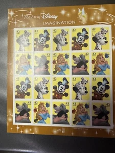 Scott #4342-4345 The Art of Disney Imagination Pane of 20 42¢ Stamps (2008) - Picture 1 of 2