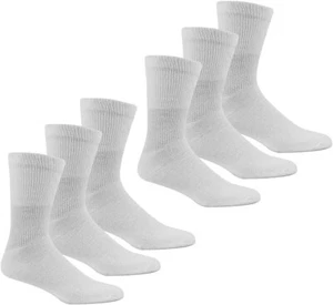 6 Pairs Mens Diabetic Flight Travel Socks Extra Wide Non Elastic Gentle Toe Seam - Picture 1 of 10