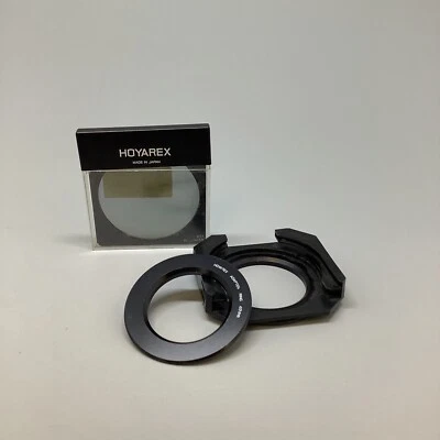 Hoyarex Filter Holder, 55mm & 49mm Adapters, & 611 Linear Polarizer Filter - Image 1 of 4