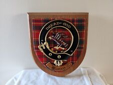 Handmade 100% Scottish Oak Wood Munro "Dread God" Clan Crest Wall Plaque