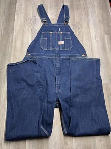 Vintage Round House Latzhose Latzhose Gr. 40x34 blau Jeans Denim Made in USA Workwear - Bild 1 von 12