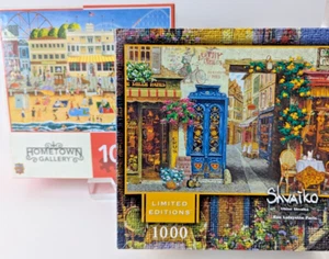 1000 Piece Puzzles Lot of 2 Masterpieces "Having Fun" PLUS Limited Editions "Rue - Picture 1 of 13