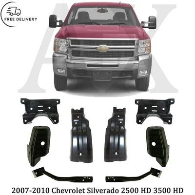 Kit de soportes de parachoques delanteros para Chevrolet Silverado 2500 HD 3500 HD 2007-2010 Foto 1 de 4