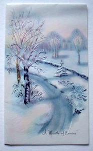 The Mantle of Ermine embossed glitter vintage Christmas Greeting Card *WW21 - Picture 1 of 3