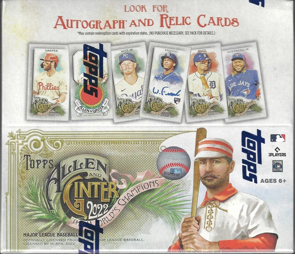 Paquete de 24 Topps Allen and Ginter 2022 caja al por menor busca tarjetas de autos y reliquias SFC Foto 1 de 1