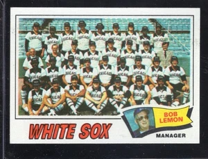 1977 Topps #418 White Sox Team w Bob Lemon EX-MT , Free Shipping - Picture 1 of 2