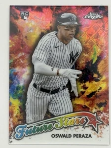 2023 Topps Chrome Logofractor Edition - Future Stars #FS-6 Oswald Peraza (RC) - Picture 1 of 2