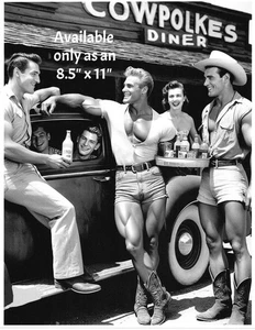 Hermosos hombres Beefcake de antaño 8,5x11 fotografía de fantasía reimpresión 13 - Imagen 1 de 1