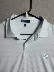 Polo da golf uomo Cherokee Town & Country Club corta Peter Millar blu taglia large - Foto 1 di 12