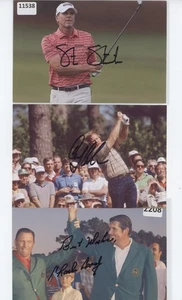 PGA 3 4x6 Signed Auto 4x6 Photo Lot Green Jacket - Picture 1 of 1