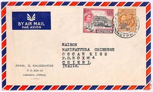 ai2213 - CHIPRE - Historia Postal - CUBIERTA DE CORREO AÉREO a ITALIA 1961 - Imagen 1 de 1