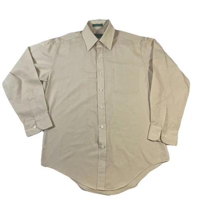 Camisa de vestir de colección Sears The Men's Store Perma-Prest manga larga talla 15,5-32/33 Foto 1 de 4