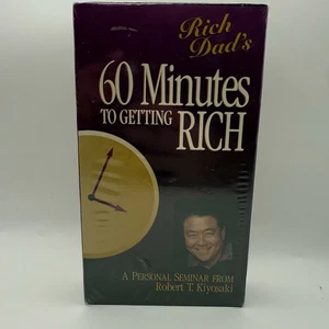 NEW SEALED Rich Dad’s 60 Minutes To Getting Rich VHS 2001 Financial Seminar - Imagen 1 de 7