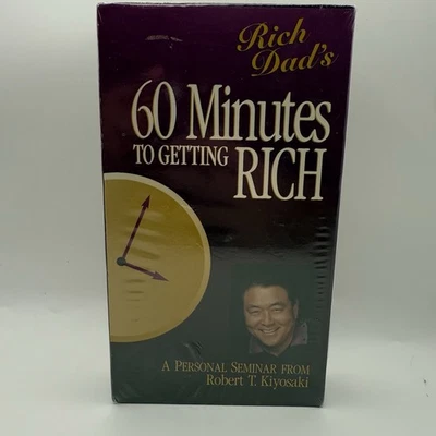 NEW SEALED Rich Dad’s 60 Minutes To Getting Rich VHS 2001 Financial Seminar - Image 1 of 4
