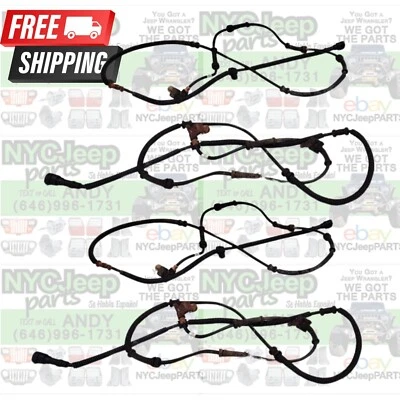 97-06 Jeep Wrangler TJ  ABS Brake Wheel Speed Sensor Cable Wire Wiring 4pc - Image 1 of 4