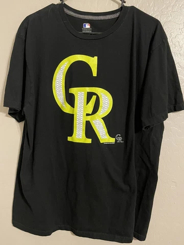 Colorado Rockies MLB Genuine Merchandise T-Shirt Black Ring Spun Soft Mens XL Cover