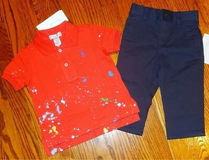 Polo Ralph Lauren Authentic Baby Jungen BRANDNEU ORIGINAL 2-teiliges SET Größe 18M, Neu mit Etikett - Bild 1 von 5