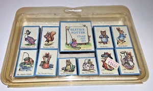 Nuevo de Lote Antiguo "JUEGO DE ARTE DE ESTAMPILLAS BEATRIX POTTER" Juego de Arte de Estampillas TODOS LOS MEDIOS NOCTURNOS 11 piezas - Imagen 1 de 10