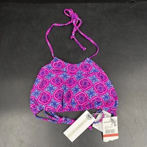 Oneill Badeanzug Bikini-BH Oberteil Größe XS lila blau hochhalsiger Neckholder Bikiniriemen - Bild 1 von 7