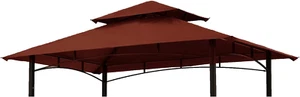 Grill Gazebo Canopy Roof –  5X8 Outdoor Grill Shelter Canopy Top Double Tiered B - Picture 1 of 5